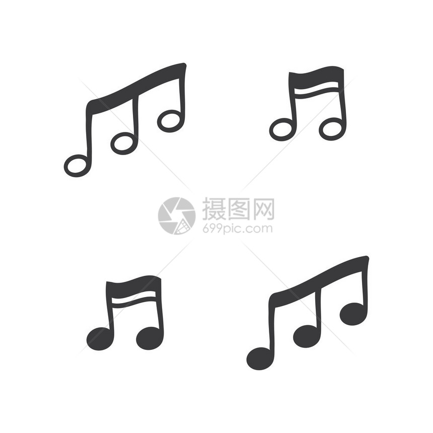 音符乐矢量插图设计图片