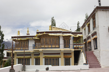 建筑的海拔高度锡穆尔修道院Jamu和KshirInda背景
