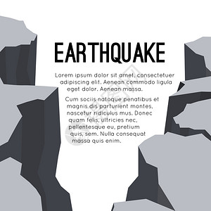 带地震的矢量平方卡和文本空间分裂和缝地面断自然灾害现代大难峡谷和岩石文章幻灯片和设计模板带有地震的矢量平方卡和文本空间现代大爆炸背景图片