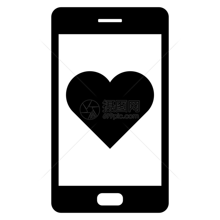 心脏和智能手机图片