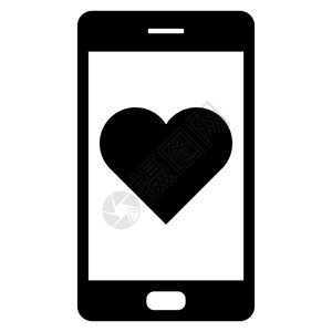心脏和智能手机背景图片