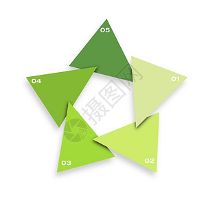 用于再循环的矢量星用于商业项目的信息图背景图片