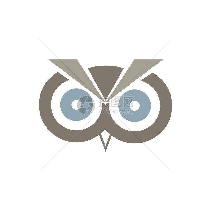 矢量符号抽象猫头鹰图片