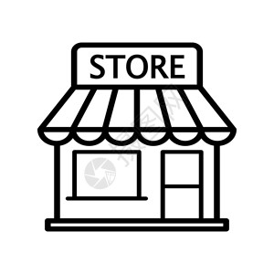 商店icon存储图标矢量设计模板背景