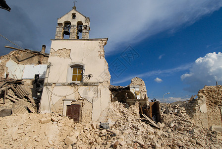 被地震摧毁的城市高清图片