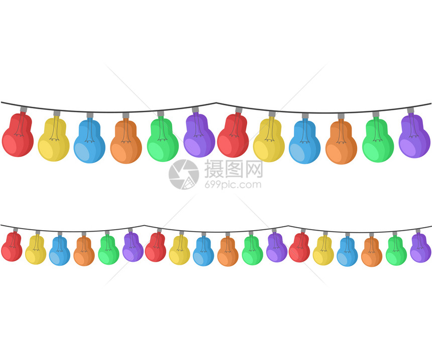 白色鱼群矢量插图上孤立标图片