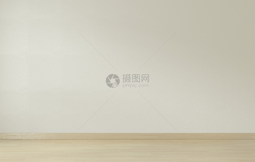白色墙壁和木地板图片