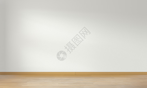 白色壁和木地板图片