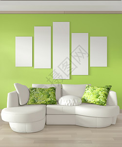 浅绿色背景的室内装修风格背景图片