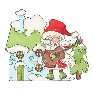 冬室歌曲圣诞颂歌矢量插图集图片