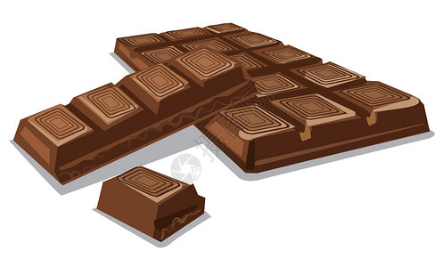 碎巧克力巧克力块插画