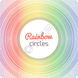 富尼尔带有彩色圆环的封面用于文字位置您创造力的文字位置设计图片