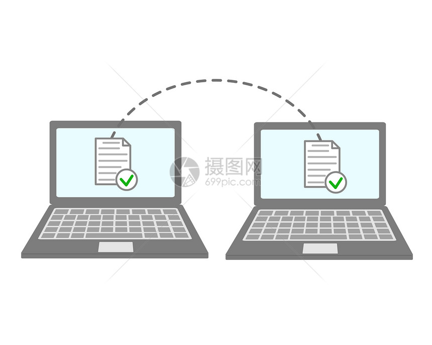 数据传输ftp文件接收器和笔记本计算机备份副图片