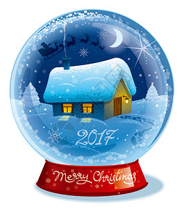 圣诞快乐水晶球插图圣诞水晶球图片