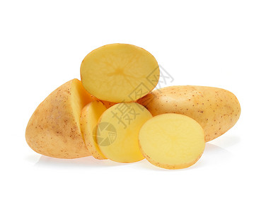 白色背景的土豆被孤立图片