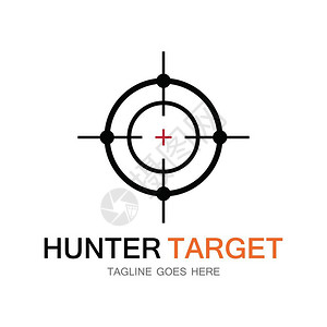 狙击手目标猎人图矢量说明模板设计插画
