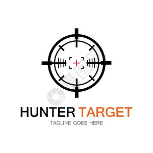 狙击手目标猎人图矢量说明模板设计插画