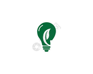 绿色灯泡电气模板设计矢量图片