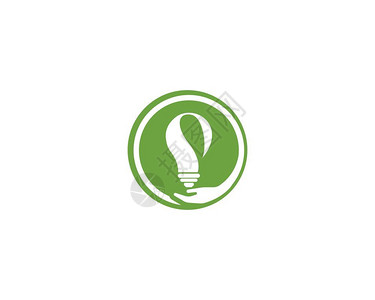 环保型绿色灯泡电气模板设计矢量设计图片
