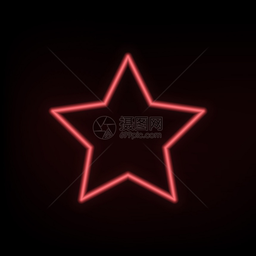 黑色背景上的红亮星用于设计和装饰的插图图片