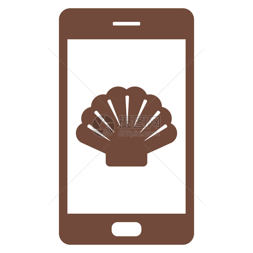 智能手机上的贝壳图片