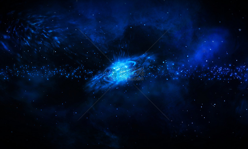 美丽的蓝色星系背景图片