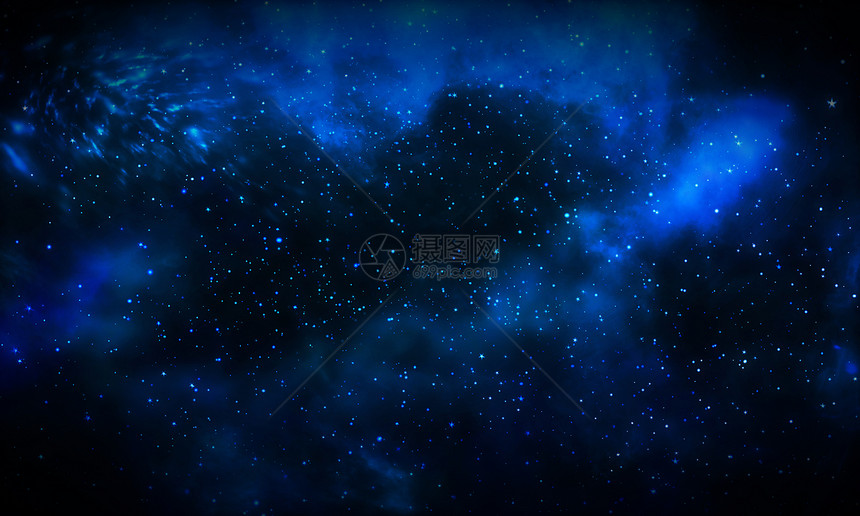 美丽的蓝色星系背景图片