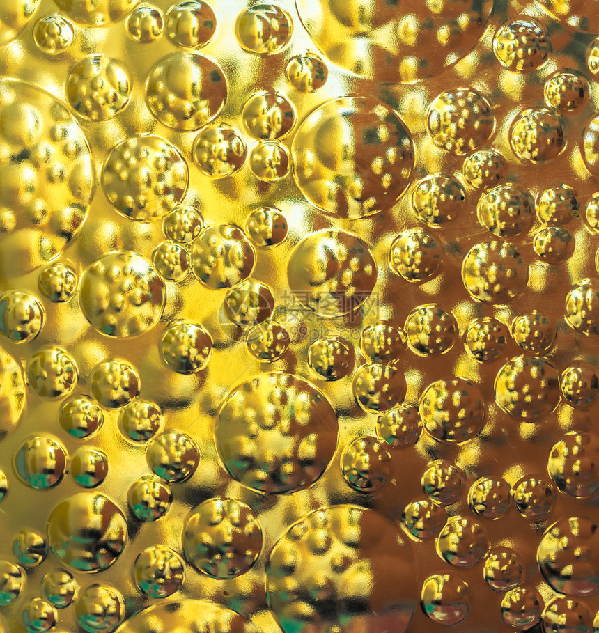 金色玻璃泡沫图片