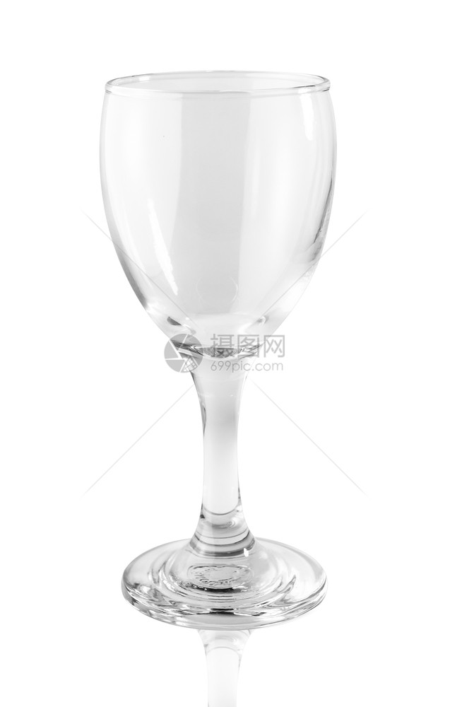 孤立的空葡萄酒杯图片