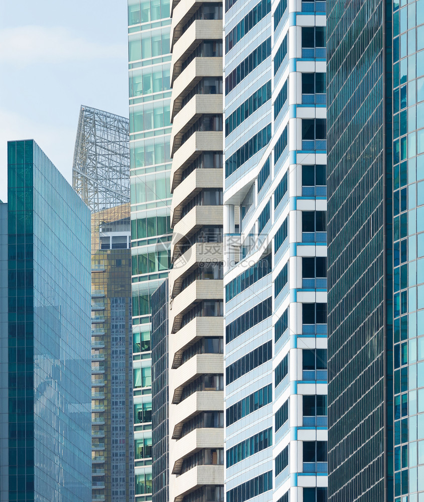 夏纳波建筑有摩天大楼玻璃面板的城市风景商业和金融大都市主题图片