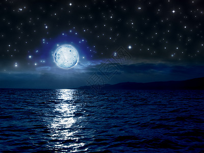 海上升明月背景图片