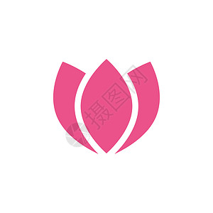 沙龙图标粉色莲花图标设计模板矢量孤立图设计模板背景