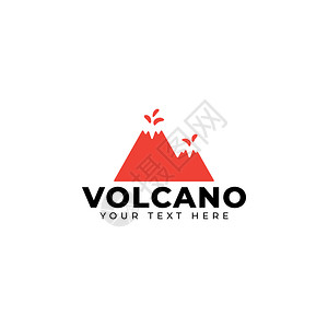 火山标志设计模板图片