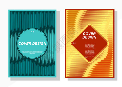 朋友圈相册封面几何覆盖设计模板a4格式书籍杂志笔记本专辑小册子平板设计现代颜色的一套可编辑版面布局设计图片