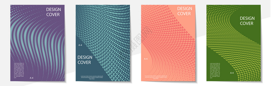 图片版面几何覆盖设计模板a4格式书籍杂志笔记本专辑小册子平板设计现代颜色的一套可编辑版面布局设计图片