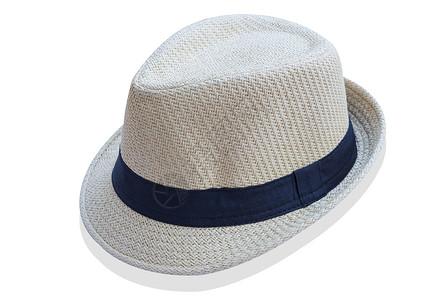 白背景孤立的海滩帽子图片