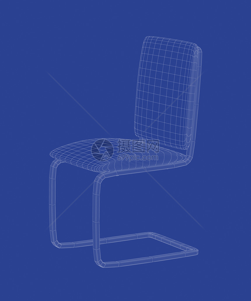 3d现代办公室或餐椅的3d设计图片