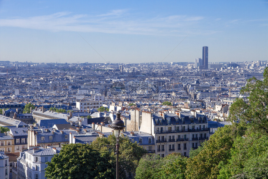 蒙塔特山顶的巴黎空中观察弗朗特蒙塔山顶的巴黎空中观察图片