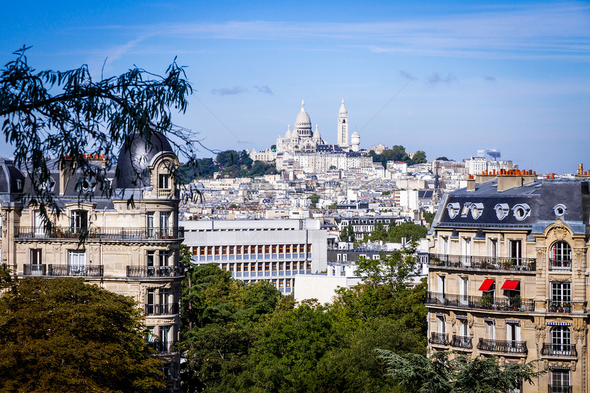 巴黎城市鸟瞰图从巴特斯肖蒙特巴黎法国巴黎城市鸟瞰图从巴特斯肖蒙特巴黎图片