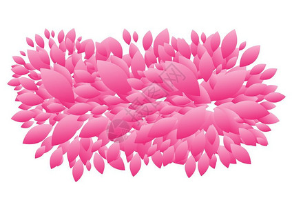 桃叶渡含有叶子和粉红色花朵的季背景矢量说明设计图片