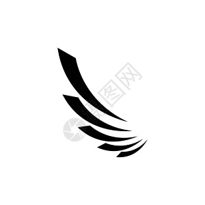 徽章鸟猎鹰翼徽标志模板矢量图设计背景