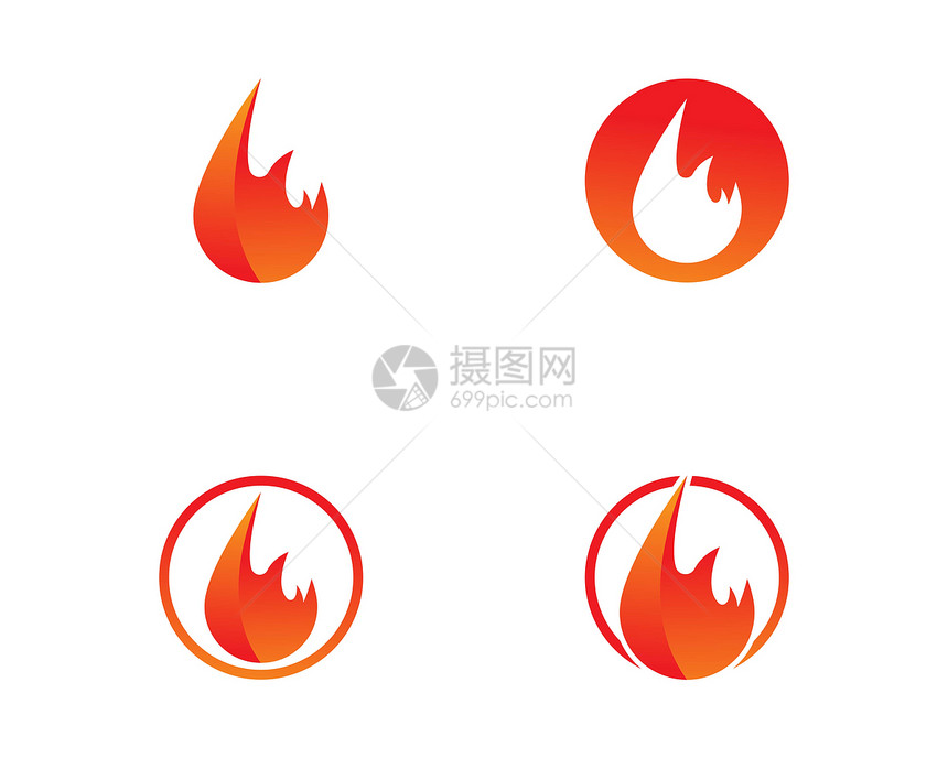 防火焰标志模板病媒油天然气和能源标志概念图片