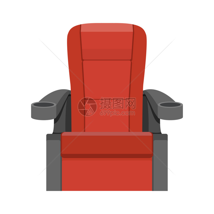 红色的天鹅绒座椅图片