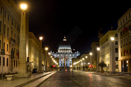 在stper在意大利罗马的教堂夜视italy图片