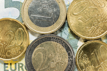 一些欧洲货币宏观摄影图片