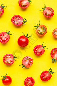 黄色背景上的番茄高清图背景图片