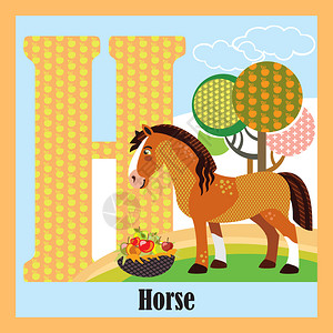 大写字母H开头的动物马背景图片