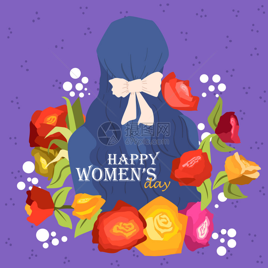 国际妇女节快乐贺卡背景说明图片