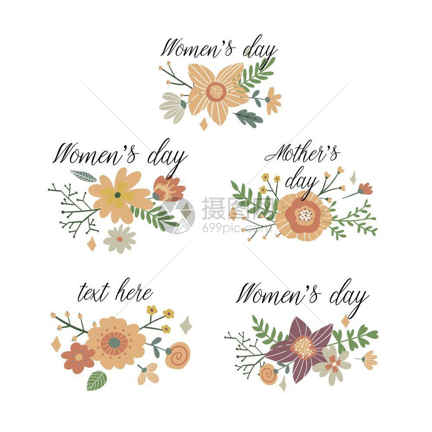 妇女节快乐英文字体设计图片