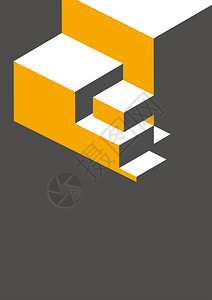 3d设计手册传单或商业版设计模板的立方体几何抽象内容图片